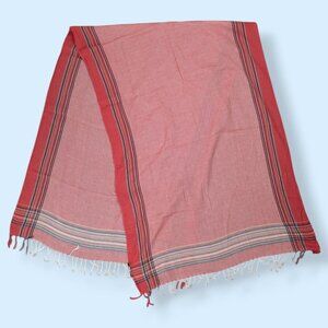 Tommy Hilfiger XL Pink Fringe Scarf